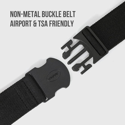 HOTWHIPPY Mens Elastic Stretch Belt Unisex Adventure Web Belt for Women Men with Non-Metal Buckle Adjustable Belts