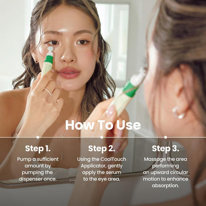 HOTAXIS-Y Vegan Collagen Eye Serum - K Beauty Triple Hyaluronic Acid & Peptide Collagen Serum Improve Skin Elasticity, Reduce Fine Lines & Dark Circles - Vegan Korean Skin Care Eye Cream (0.33 fl. oz.)