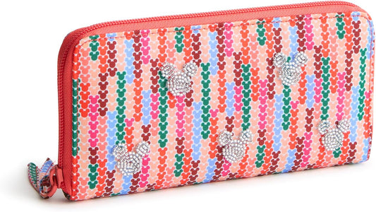HOTVera Bradley Women's Disney Nylon Continental Wallet, Mickey Meadow Stripe, One Size