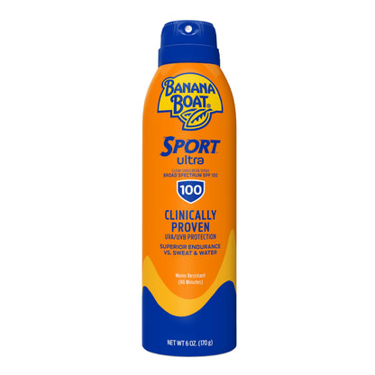 HOTBanana Boat Sport Ultra SPF 30 Sunscreen Spray | Banana Boat Sunscreen Spray SPF 30, Water Resistant, Oxybenzone Free, 6oz each Twin Pack