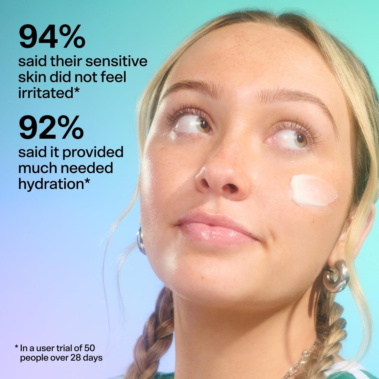 HOTBubble Skincare Slam Dunk Hydrating Face Moisturizer - Travel Size Lightweight Face Lotion with Vitamin E + Aloe Vera - Daily Facial Moisturizer for Normal + Dry Skin with Blue Light Protection (50ml)