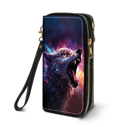HOTWomen's Large Capacity Wallet PU Leather Double Zipper Clutch Purse Multifunctional Wallet with Removable Wristlet Strap for Smart Phone/Coin/Card/Cash, Floral Quotes Bible Verse Philippians 4-13