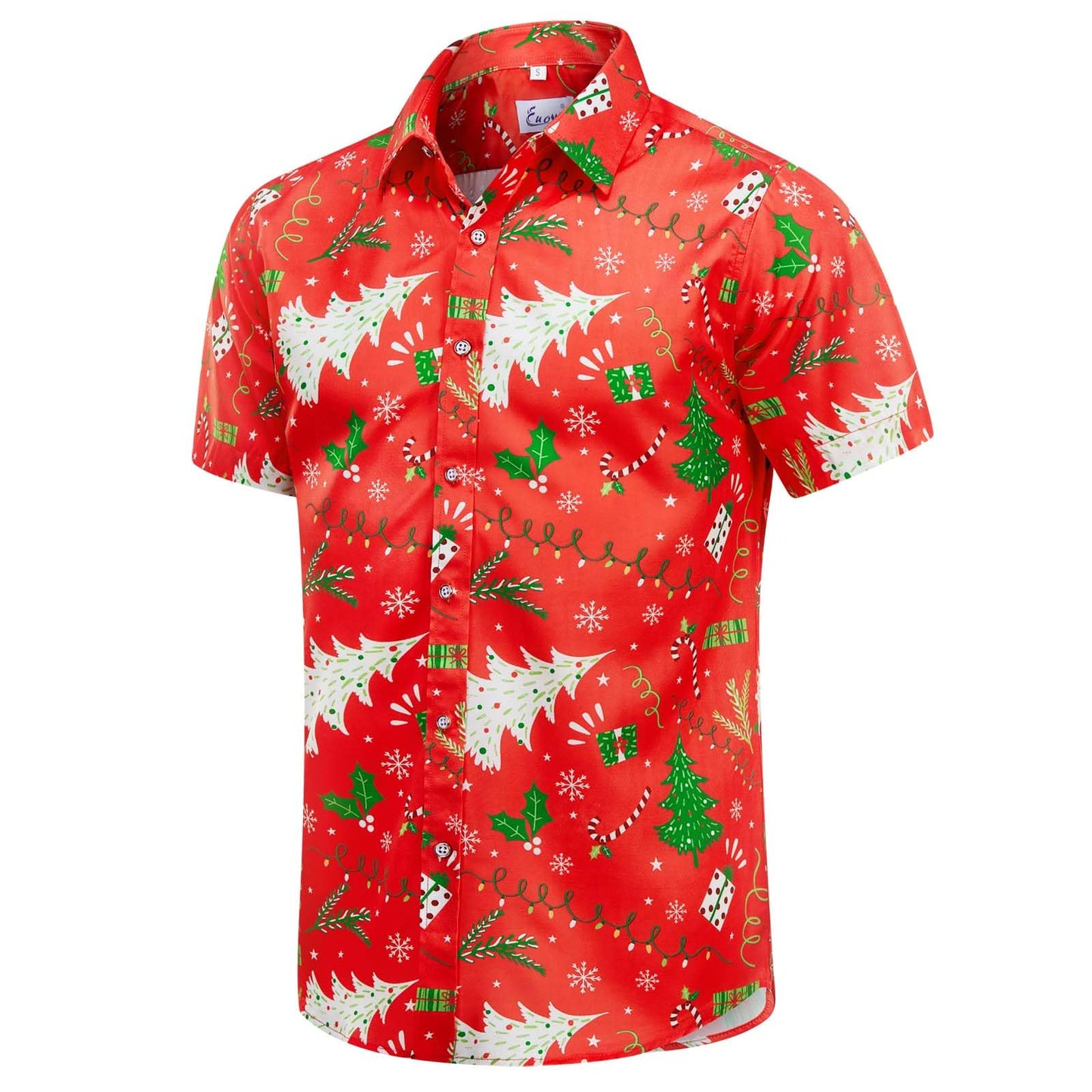 HOTEUOW Men's Hawaiian Shirt Short Sleeve Printed Button Down Beach Shirts