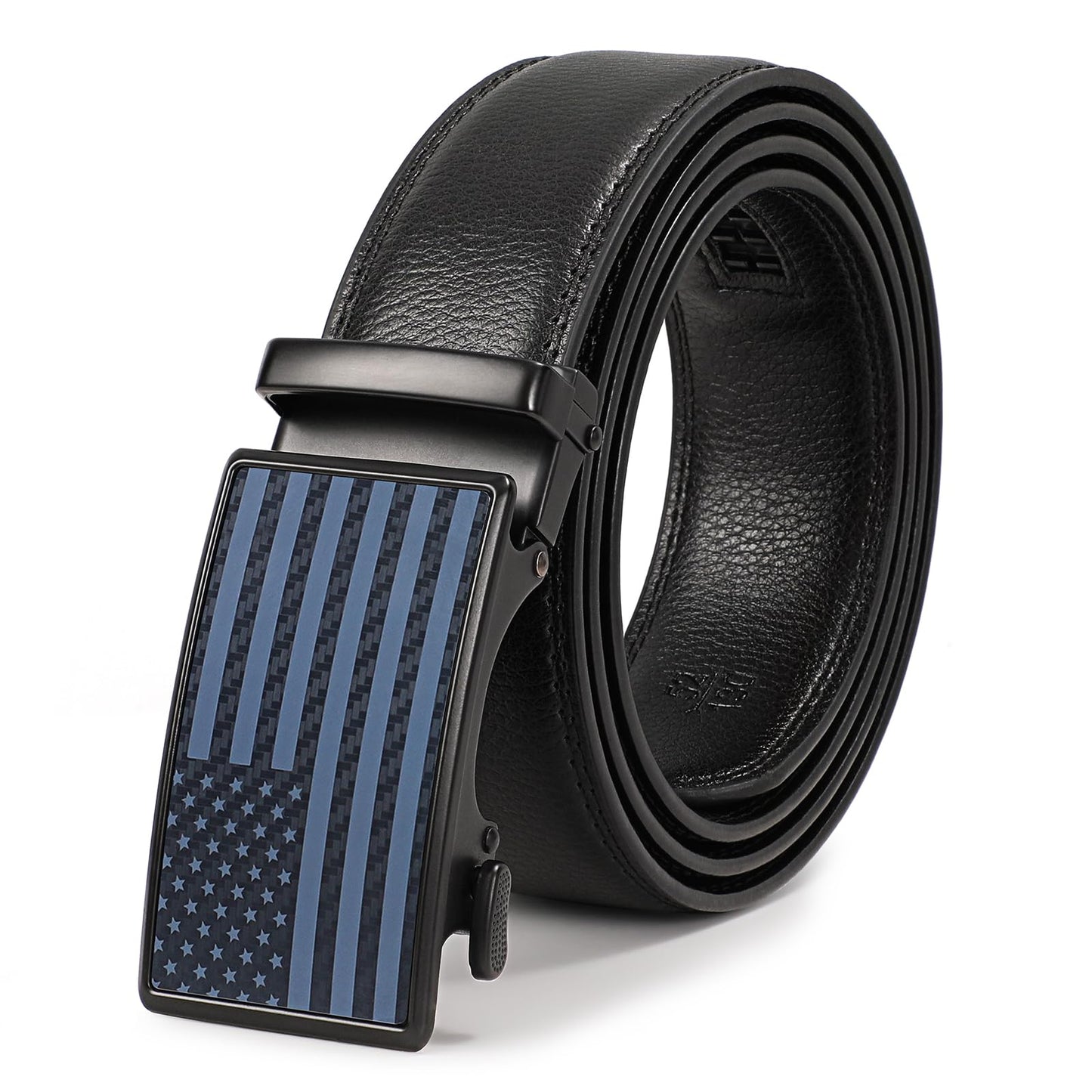 HOTSANSTHS Men's Belts Leather Ratchet Dress Belts for Men with Adjustable Slide Buckle in Gift Box