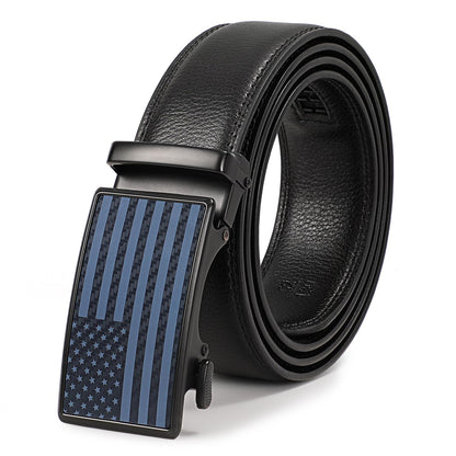 HOTSANSTHS Men's Belts Leather Ratchet Dress Belts for Men with Adjustable Slide Buckle in Gift Box