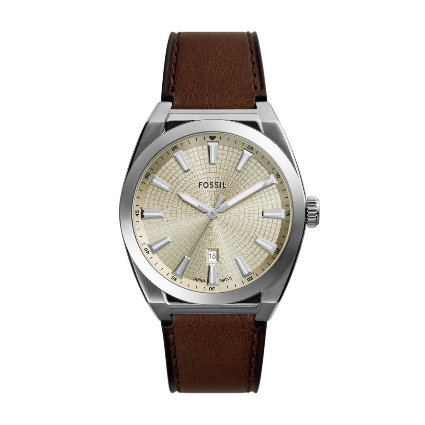 HOTFossil Men's Everett Quartz Stainless Steel Watch, Three-Hand Watch for Men