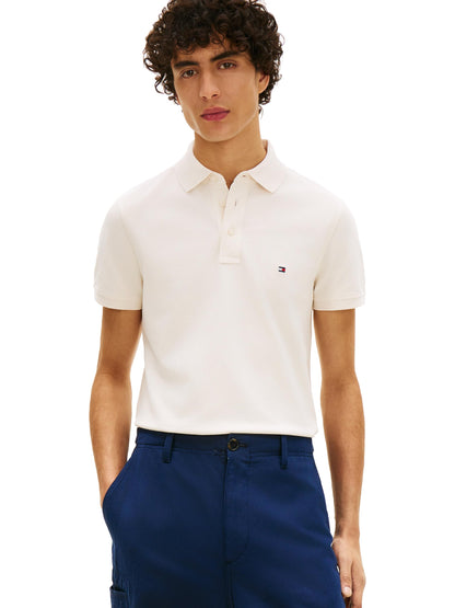 HOTTommy Hilfiger Men's Short Sleeve Polo Shirts in Slim Fit with Stretch and Organic Pique Cotton