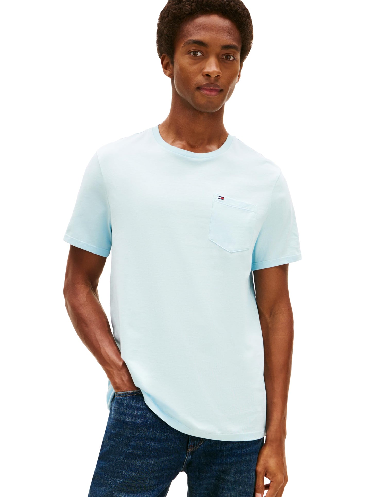HOTTommy Hilfiger Men's Essential Short Sleeve Cotton Crewneck Pocket T-Shirt