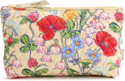 HOTVera Bradley Premium Cotton Medium Pouch – All the Pretty Wildflowers
