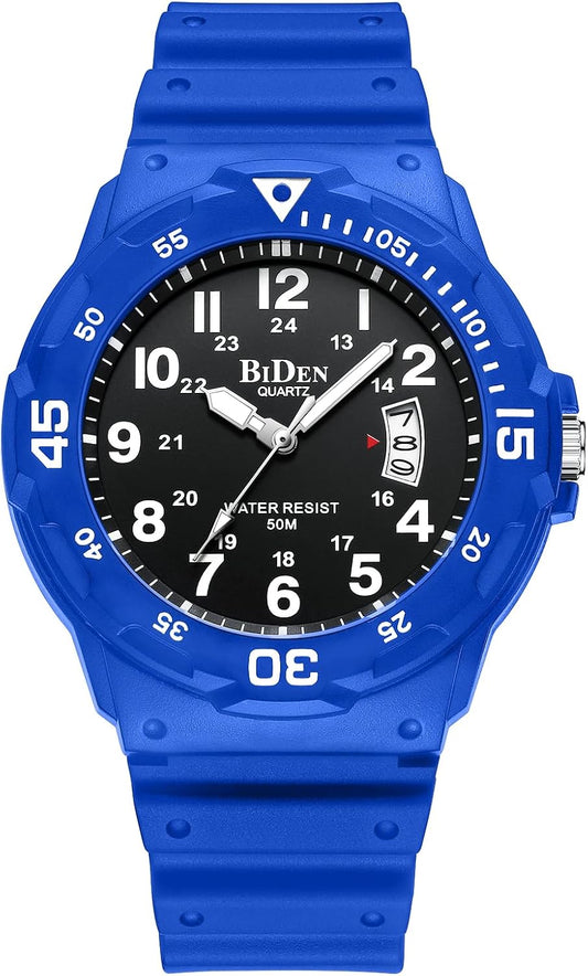 HOTLN LENQIN Mens Watches Stainless Steel Waterproof Analog Quartz Watch for Men with Date Luminous Fashion Wristwatch