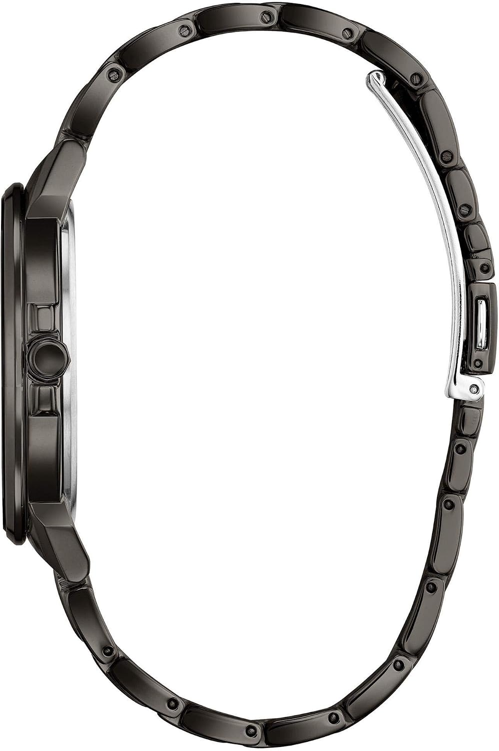HOTCitizen Men's Eco-Drive Modern Axiom Watch in Gray Stainless Steel, Black Dial (Model: BJ6517-52E)
