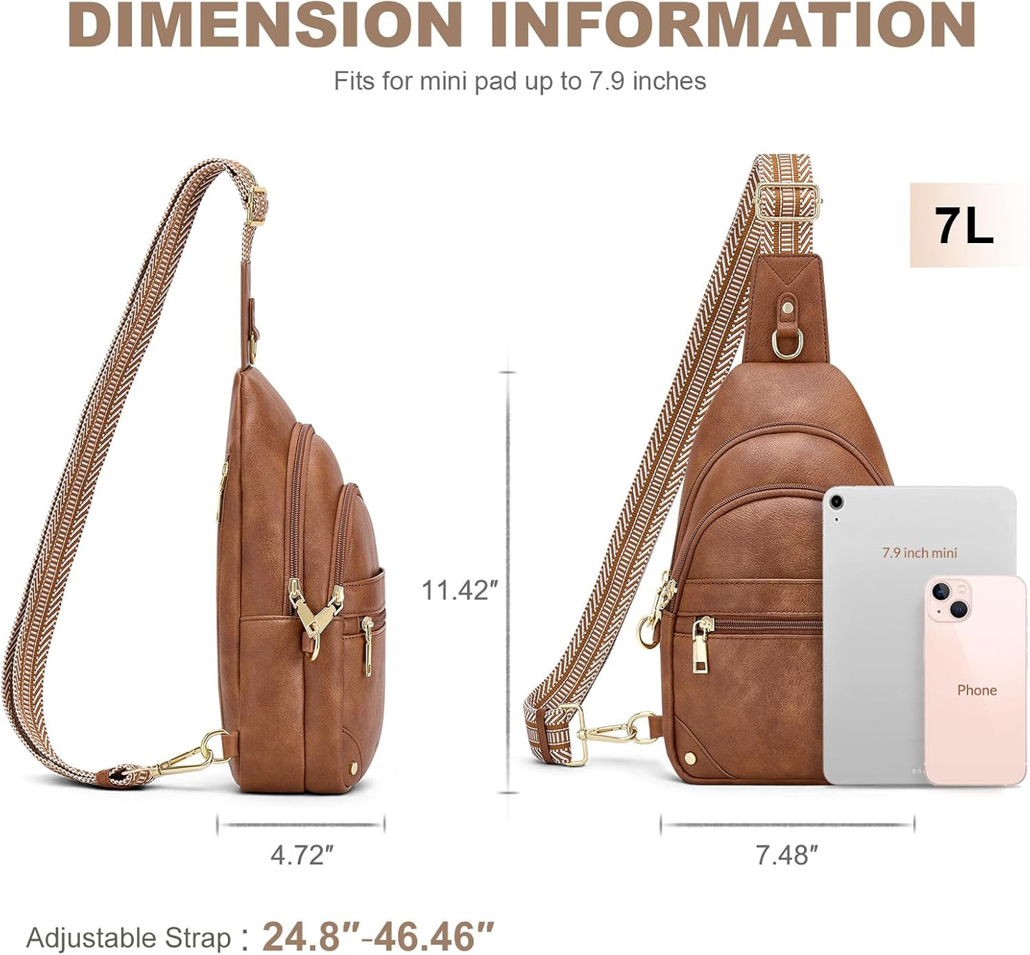 HOTSYTRAH Anti Theft Crossbody Bags for Women, RFID Sling Bag Travel Purse, RFID Cross Body Purses Chest Bag for Travel