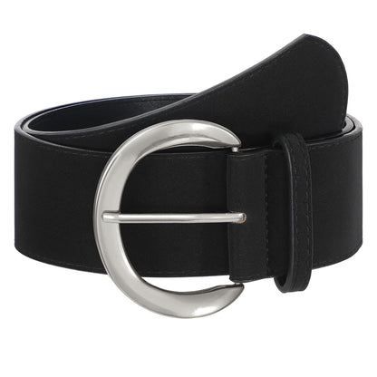 HOTWHIPPY Women’s Wide Leather Belt for Dresses Fashion Casual Laides Thick Suede Belt with Gold Buckle