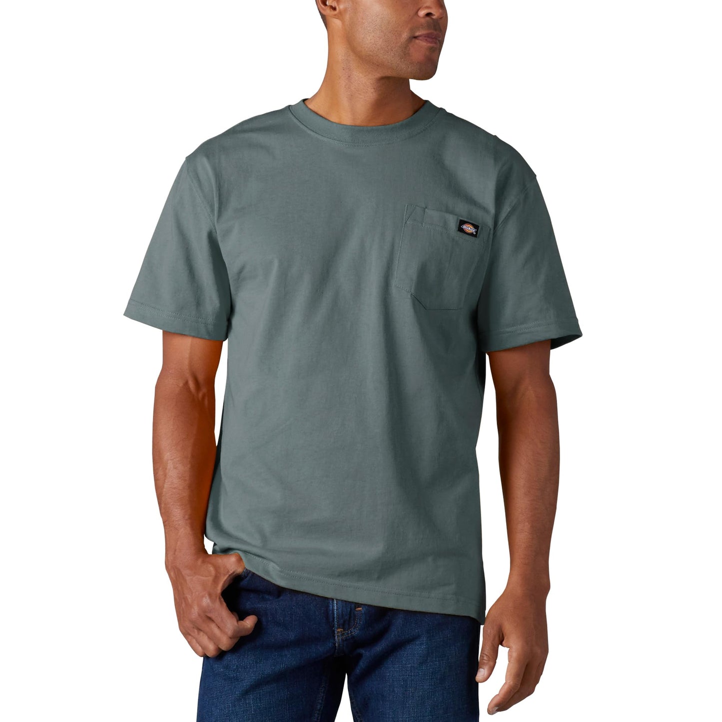 HOTDickies Men's Heavyweight Heathered Short Sleeve Pocket T-Shirt