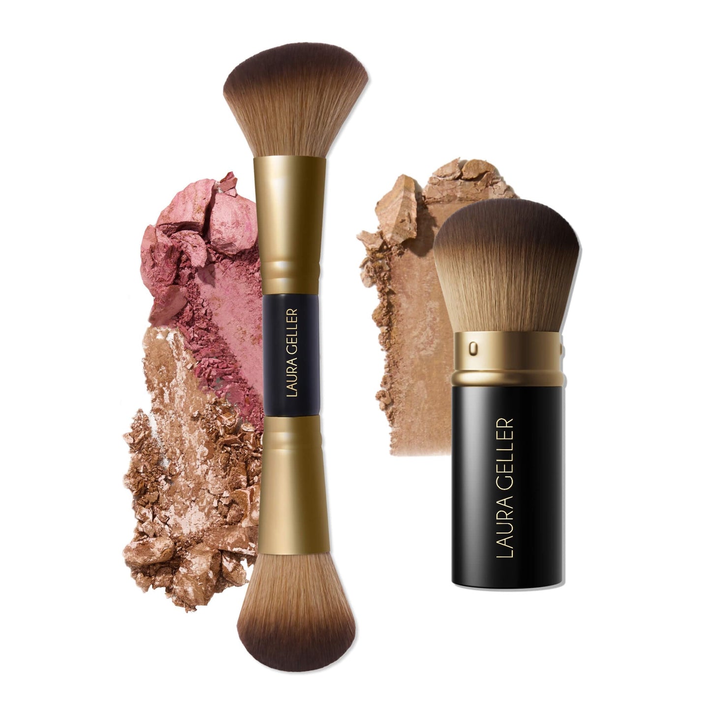 HOTLAURA GELLER NEW YORK Cosmetic Professional Makeup Brushes - Cruelty-Free 02 Retractable Angled Kabuki Brush