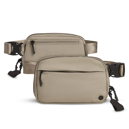 HOTVertx Everyday Tactical Fanny Pack 2.1-100% Nylon Fanny Pack for Men and Women with CCW-Ready Design and Rapid Access Tab - Black - 2L