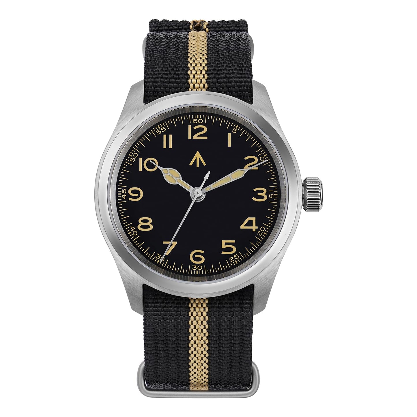 HOTTACTICAL FROG Militado ML08 Field Watch Japanese Sweep VH31 / 515 Movt with Calendar, Men's Military Watch Sapphire Crystal 10 ATM Waterproof Analog Watches for Men