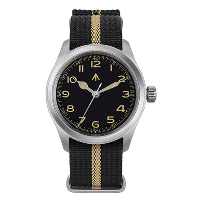 HOTTACTICAL FROG Militado ML08 Field Watch Japanese Sweep VH31 / 515 Movt with Calendar, Men's Military Watch Sapphire Crystal 10 ATM Waterproof Analog Watches for Men