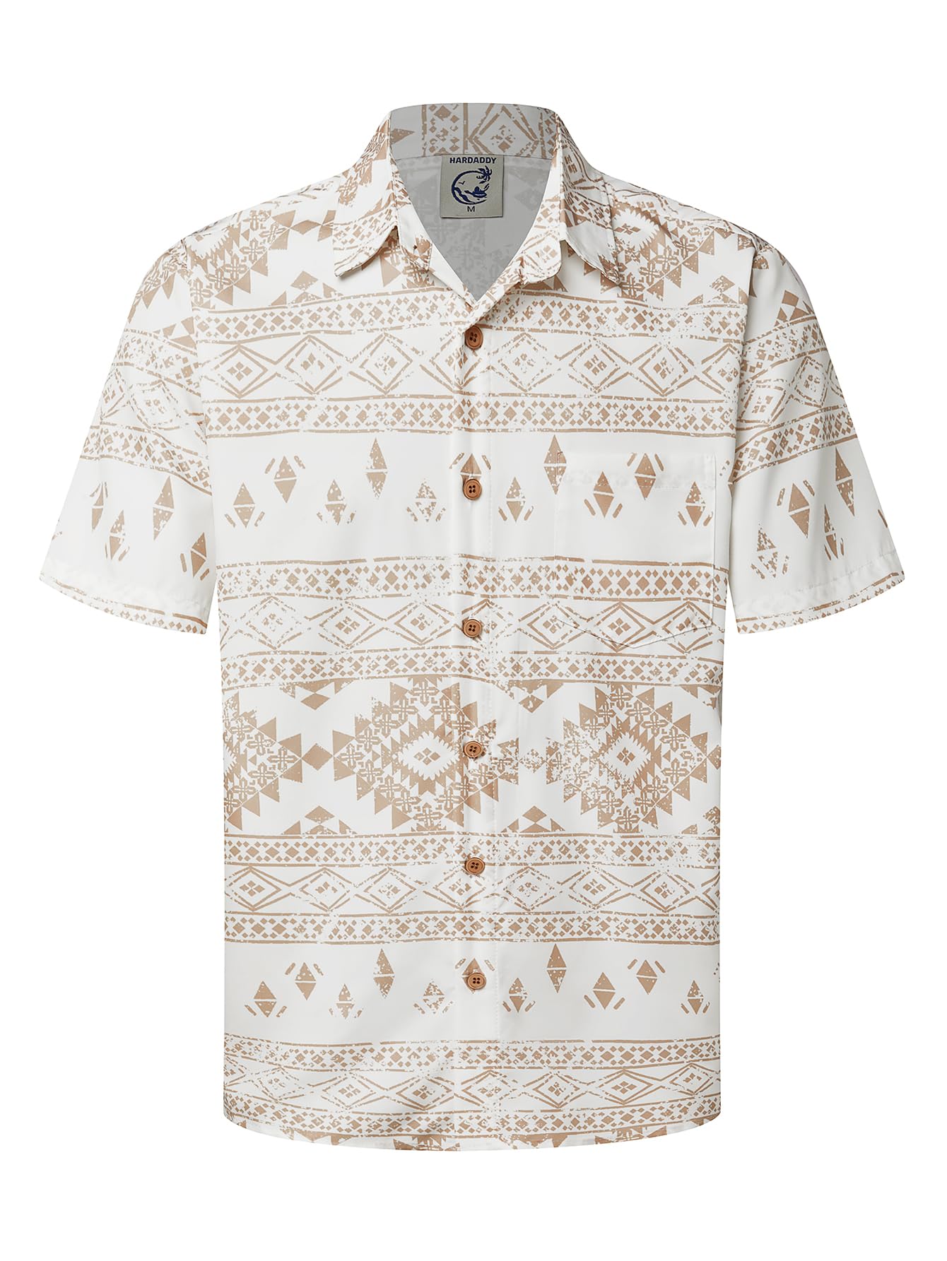 HOTHardaddy Men's Hawaiian Shirt Short Sleeves Printed Button Down Summer Beach Casual Shirts
