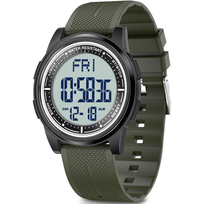 HOTBeeasy Digital Watch for Men Women, 50M Waterproof, Ultra-Thin & Lightweight, 44mm Silicone Sports Watch with Alarm, Stopwatch, Countdown, Ideal for Gym, Running, School, Daily Wear
