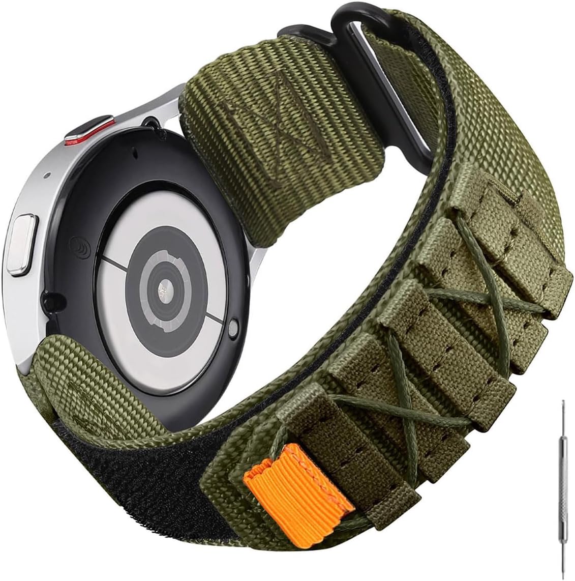 HOTRugged Nylon Sport Watch Band 20mm 22mm Quick Release Watch Strap Mountaineering Style Replacement Watch Strap 5 Colors (Black/Army Green/Navy blue/Grey/Orange) for Men Big Wrist