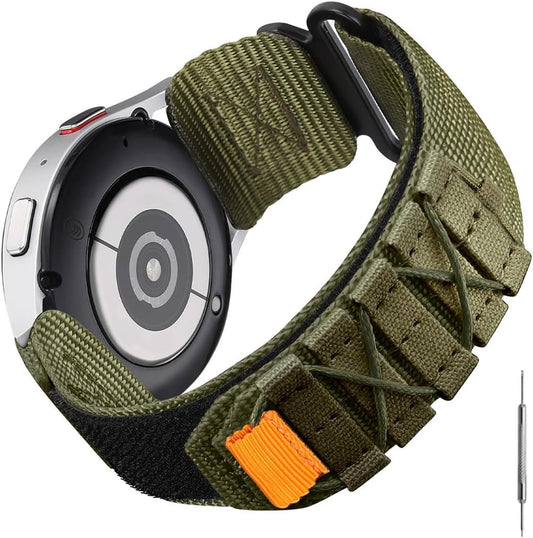 HOTRugged Nylon Sport Watch Band 20mm 22mm Quick Release Watch Strap Mountaineering Style Replacement Watch Strap 5 Colors (Black/Army Green/Navy blue/Grey/Orange) for Men Big Wrist