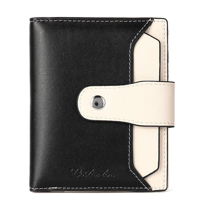 HOTBOSTANTEN Women Leather Wallet RFID Blocking Bifold Zipper Pocket Wallet Card Case Purse with ID Window