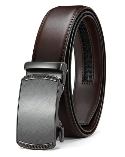 HOTCHAOREN Mens Belt Leather Ratchet Belt - Customizable Fit, Effortless Style (35mm)