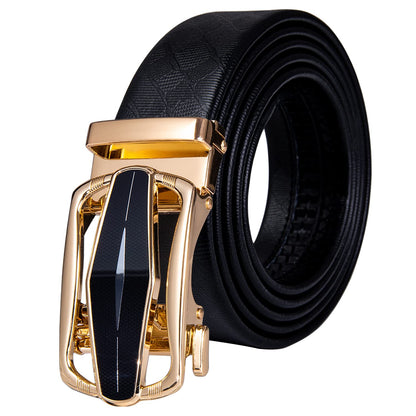 HOTDubulle Designer Mens Belts, Sliding Automatic Buckle Ratchet Dress Belt TOP Genuine Leather Strap Gifts