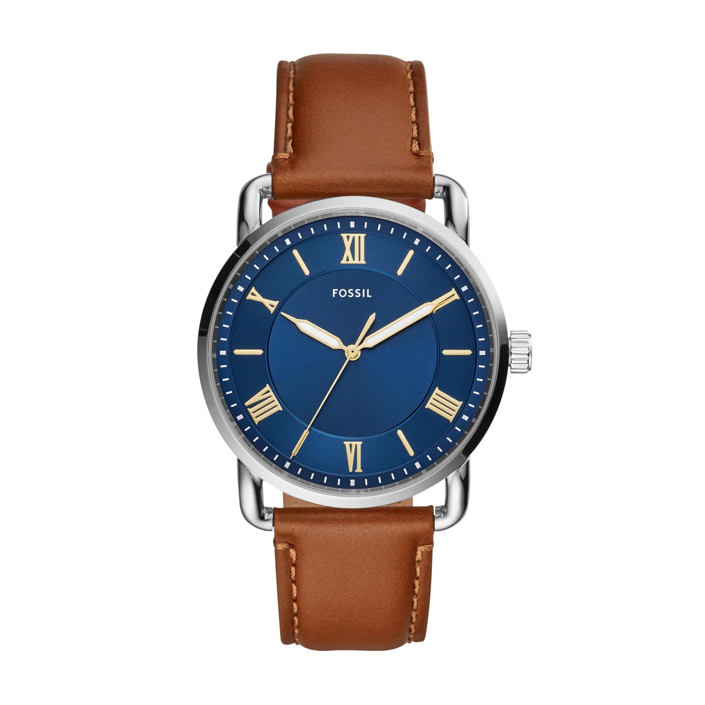 HOTFossil Men's Copeland Quartz Stainless Steel and Leather Three-Hand Watch for Men