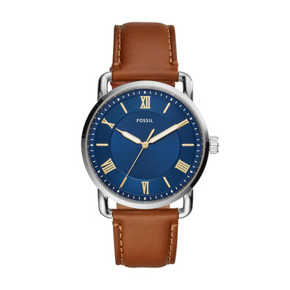 HOTFossil Men's Copeland Quartz Stainless Steel and Leather Three-Hand Watch for Men
