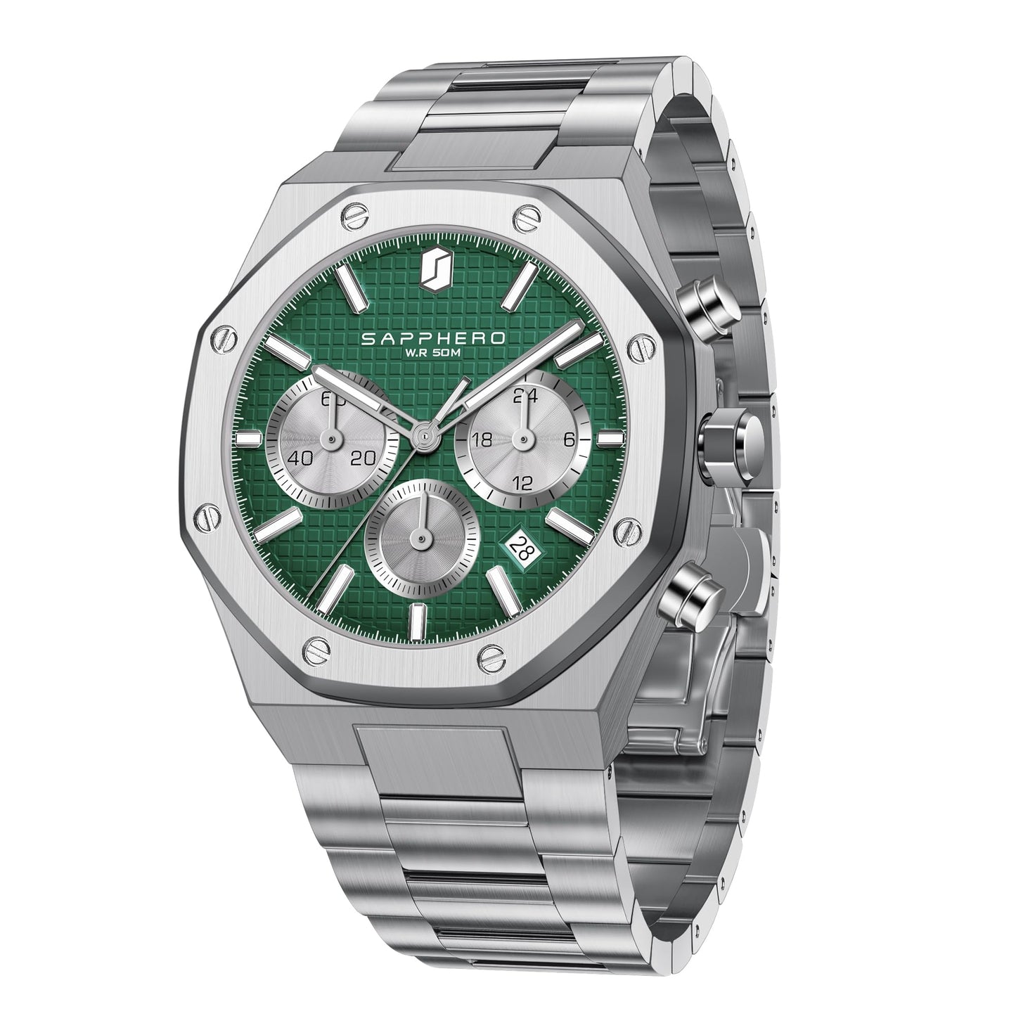 HOTSAPPHERO Mens Watches Stainless Steel Quartz Watch for Men Waterproof Date Clock Fashion Business Wristwatch Gift for Men
