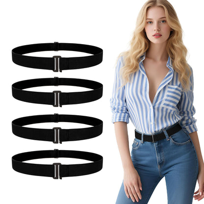 HOTJASGOOD 3/4/5/6 Pack No Show Stretch Belts for Women Invisible Elastic Belt for Jeans Pants Shirt Sweater Tuck Band