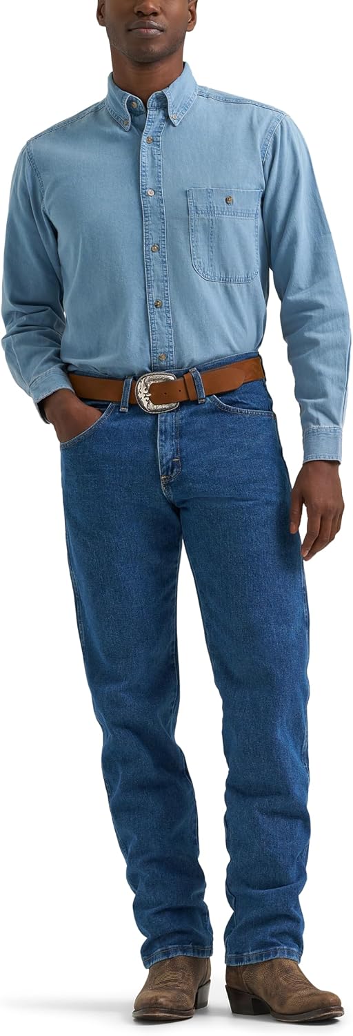 HOTWrangler Men's Denim Button Down Shirt