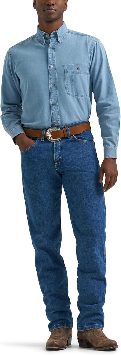 HOTWrangler Men's Denim Button Down Shirt