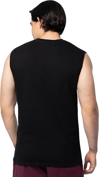HOTFruit of the Loom Men's Eversoft Cotton Sleeveless T Shirts, Breathable & Moisture Wicking with Odor Control, Sizes S-4X