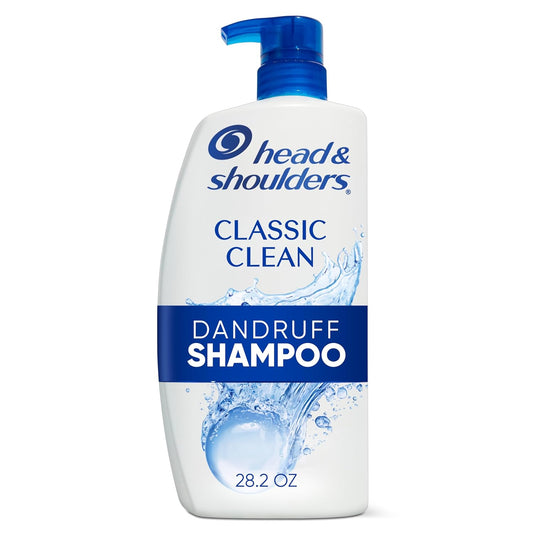HOTHead & Shoulders Classic Clean Anti-Dandruff Shampoo, 72-Hour Dandruff Protection, 1% Pyrithione Zinc, 28.2 fl oz
