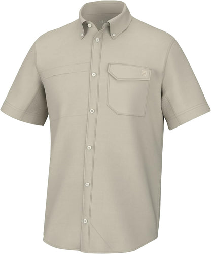HOTHUK Men's Tide Point Kc Scott Original Artwork Short Sleeve Shirt, Fishing Button Down