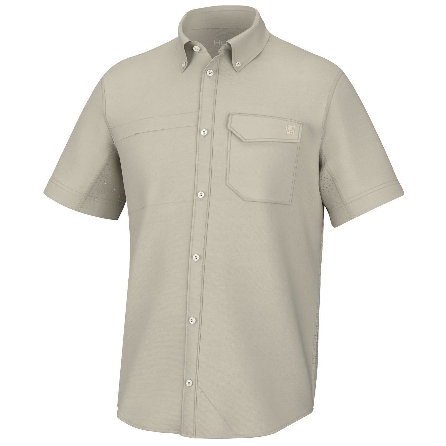HOTHUK Men's Tide Point Kc Scott Original Artwork Short Sleeve Shirt, Fishing Button Down