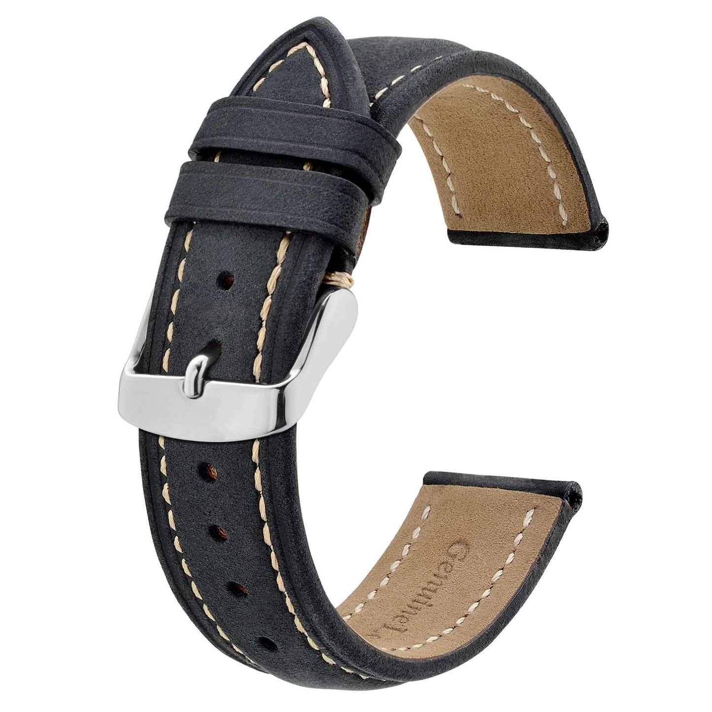 HOTBISONSTRAP Watch Strap, Vintage Leather Replacement Bracelet, Band Width-14mm 15mm 16mm 17mm 18mm 19mm 20mm 21mm 22mm 23mm 24mm