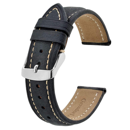 HOTBISONSTRAP Watch Strap, Vintage Leather Replacement Bracelet, Band Width-14mm 15mm 16mm 17mm 18mm 19mm 20mm 21mm 22mm 23mm 24mm