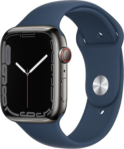 HOTApple Watch Series 7 (GPS + Cellular, 41MM) - Starlight Aluminum Case with Starlight Sport Band (Renewed Premium)