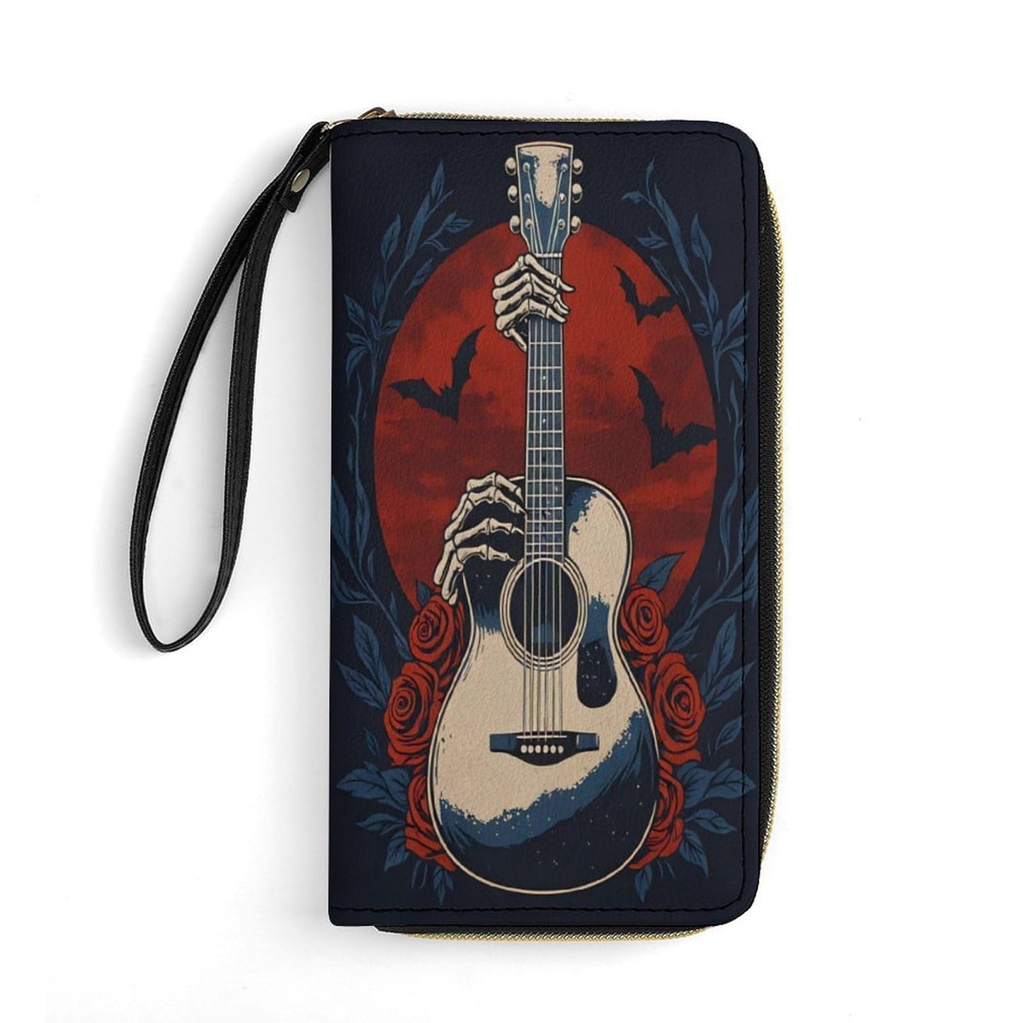 HOTHalloween Pumpkin Pattern Women's Wallet Wristlet Zipper Purse with Hand Strap Travel Credit Card Holder for Daily Use Gifts