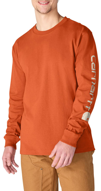 HOTCarhartt Men's Dearborn Loose Long-Sleeve Logo T-Shirt Closeout