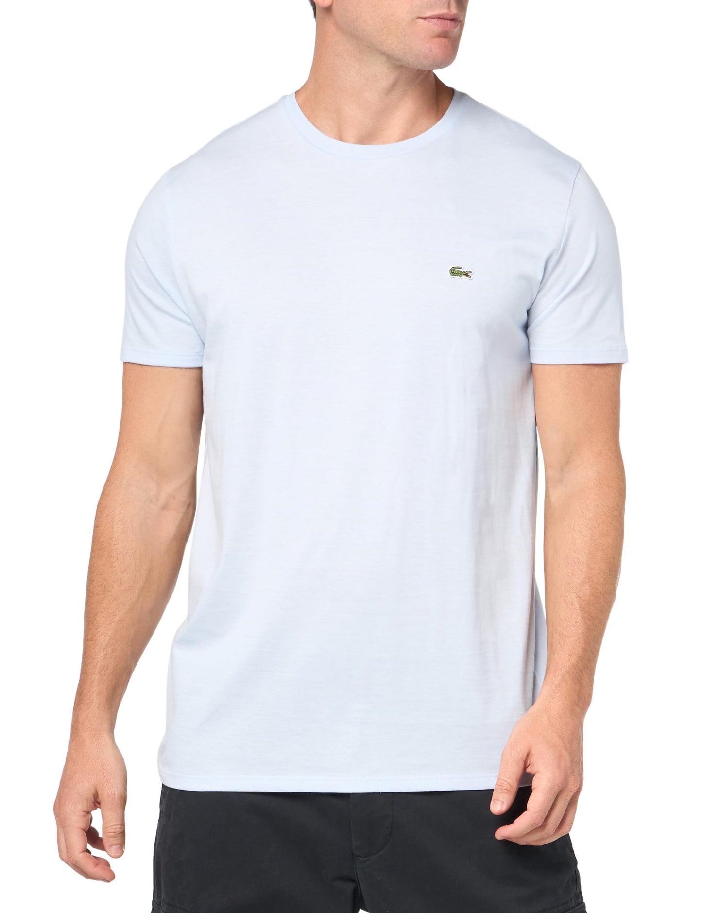 HOTLacoste Men's Short Sleeve Pima Jersey Crew Neck Tee