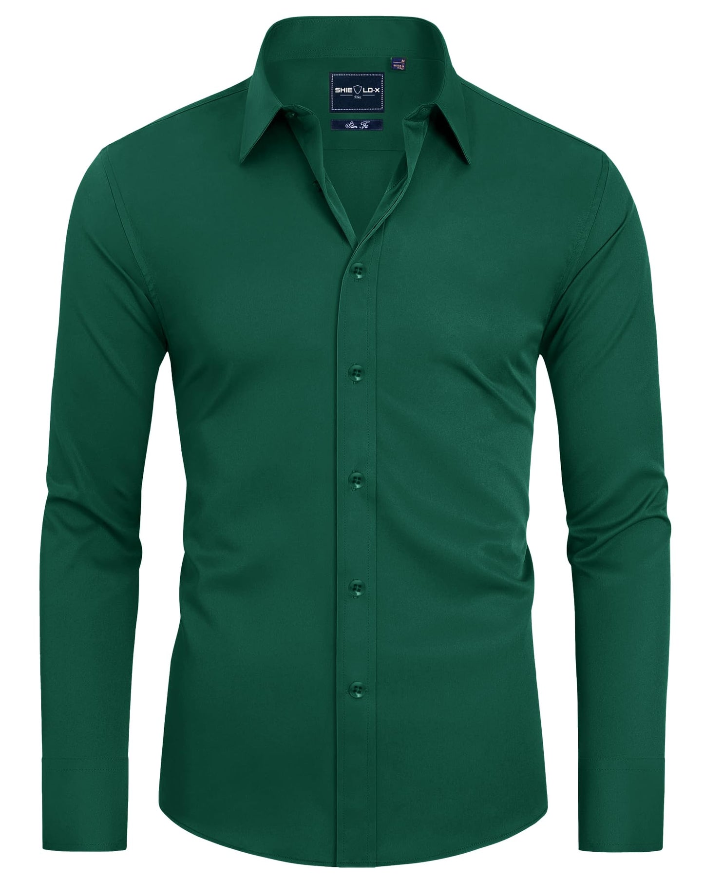 HOTAlimens & Gentle Slim Fit Dress Shirts for Men Long Sleeve Stretch Stain Proof Wrinkle Free Button Down Shirts Formal Shirts
