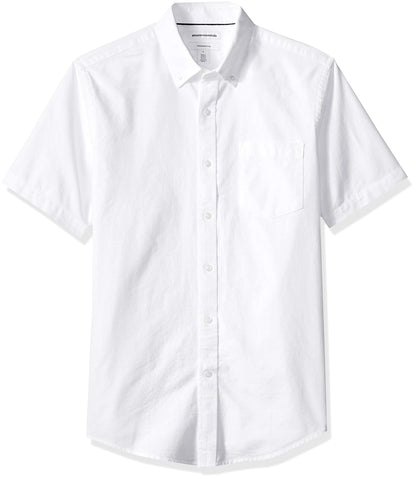 HOTAmazon Essentials Men's Short-Sleeve Oxford Shirt with Pocket