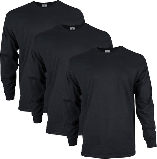 HOTGildan Adult Ultra Cotton Long Sleeve T-Shirt, Style G2400, Multipack