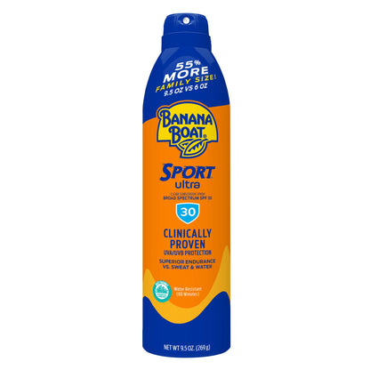 HOTBanana Boat Sport Ultra SPF 30 Sunscreen Spray | Banana Boat Sunscreen Spray SPF 30, Water Resistant, Oxybenzone Free, 6oz each Twin Pack