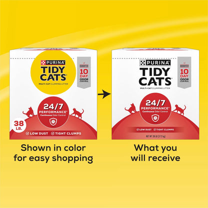 HOTPurina Tidy Cats Clumping Cat Litter, 24/7 Performance Multi Cat Litter - 38 lb. Box